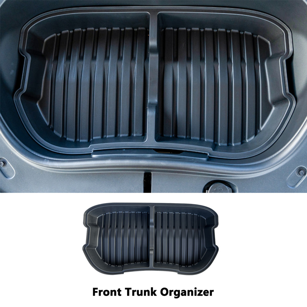 organized front trunk storage system for 2024+ tesla model 3 highland
