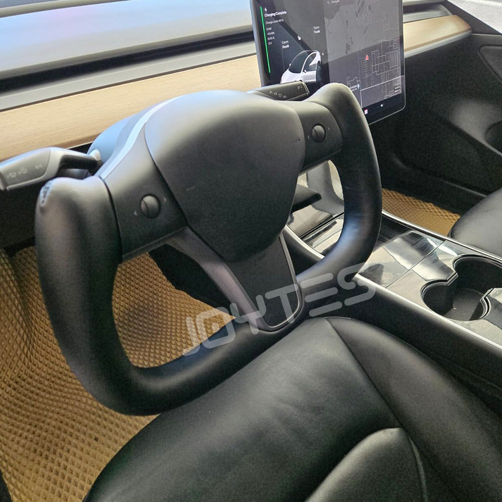 tesla yoke steering wheel carbon fiber