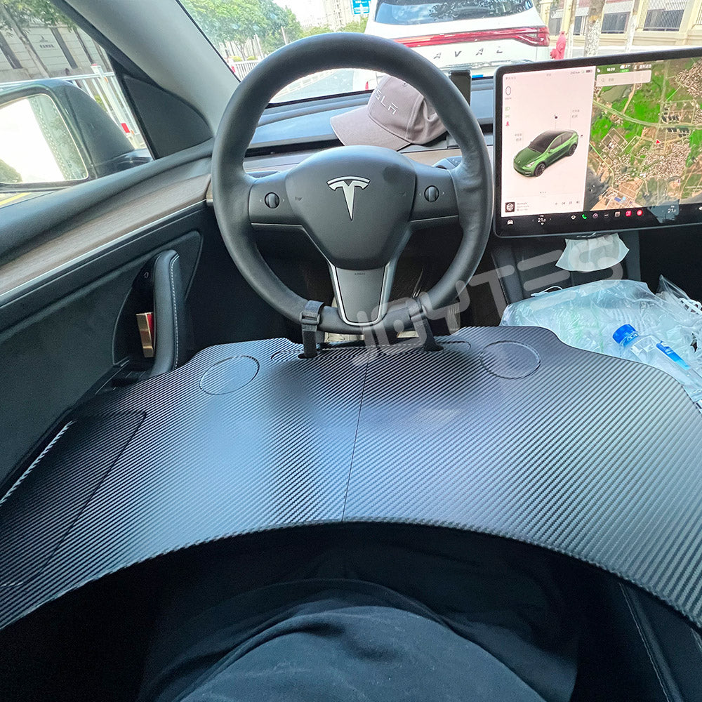 portable car steering wheel tray for laptop dining and drinks