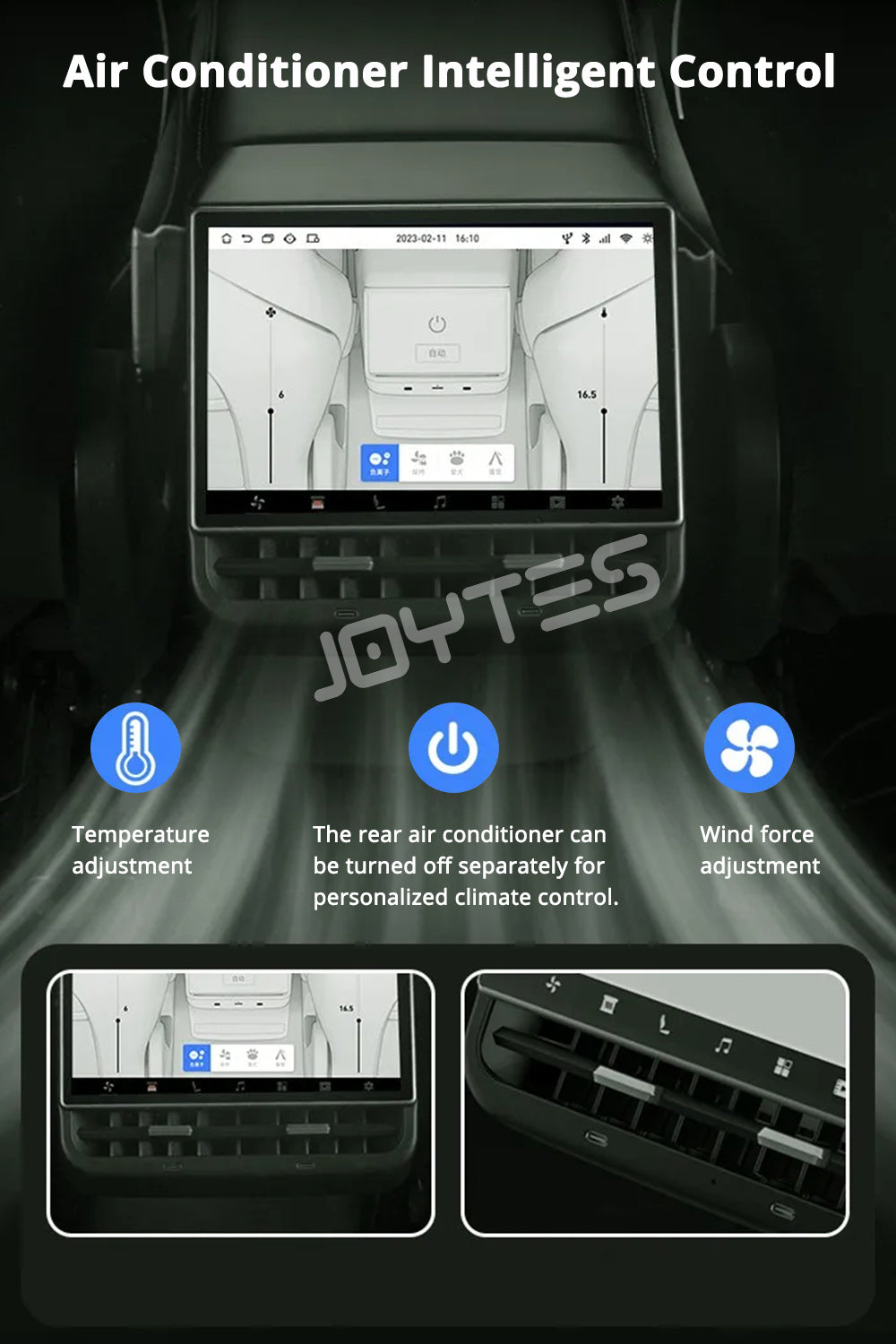 tesla model 3 rear display