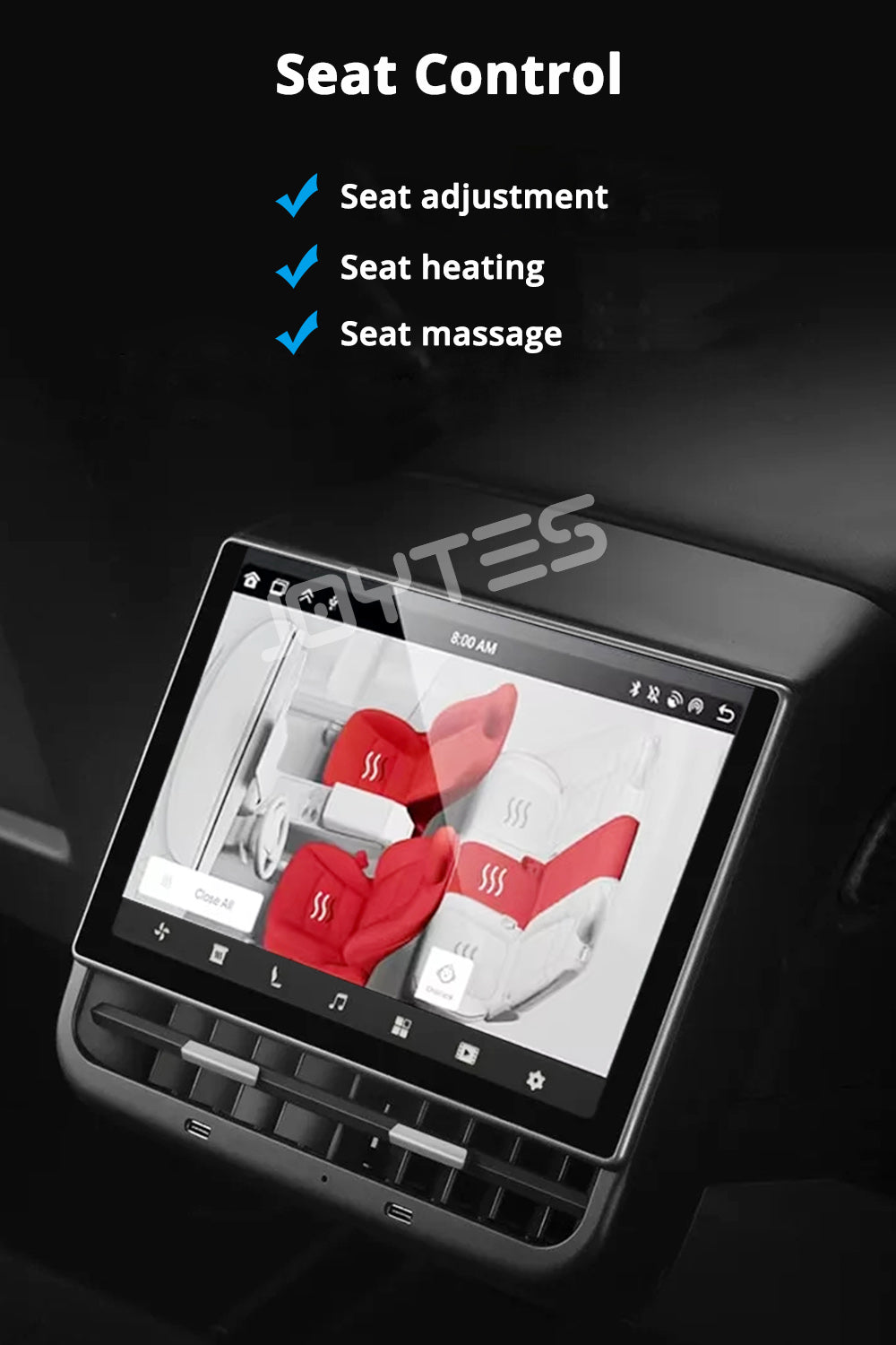 tesla rear passenger screen