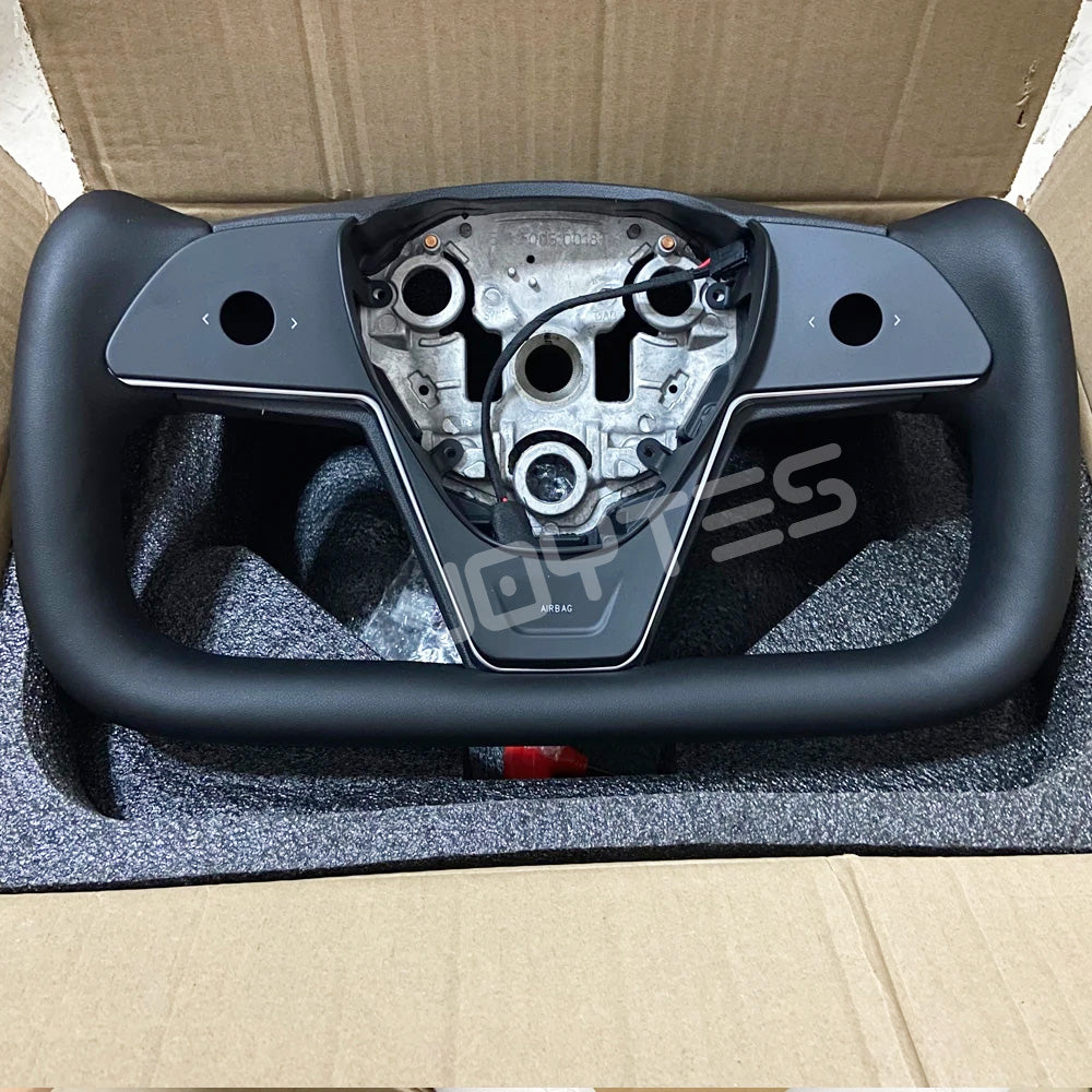 tesla model y yoke steering wheel upgrade