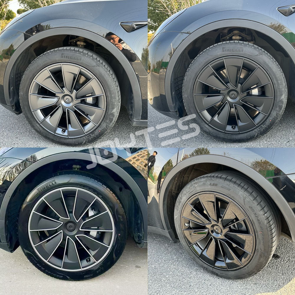 tesla model y gemini wheel cover dark