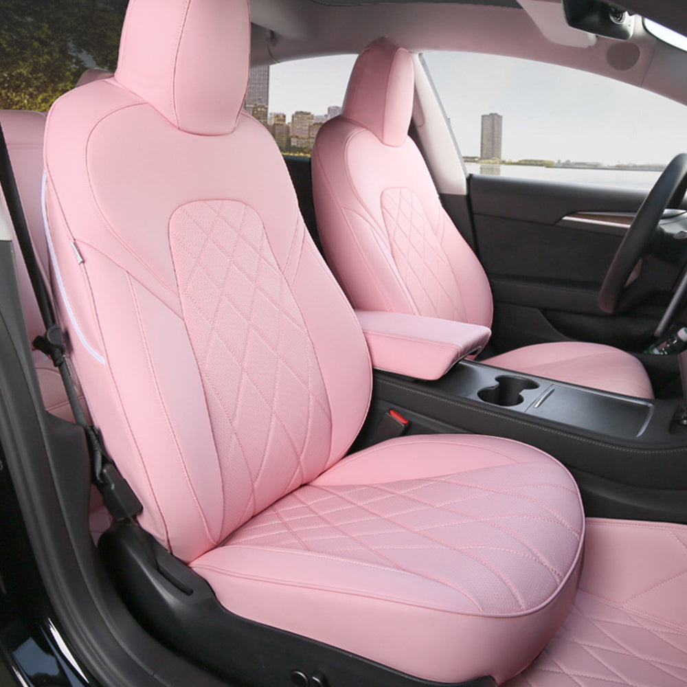 tesla model y pink seat covers