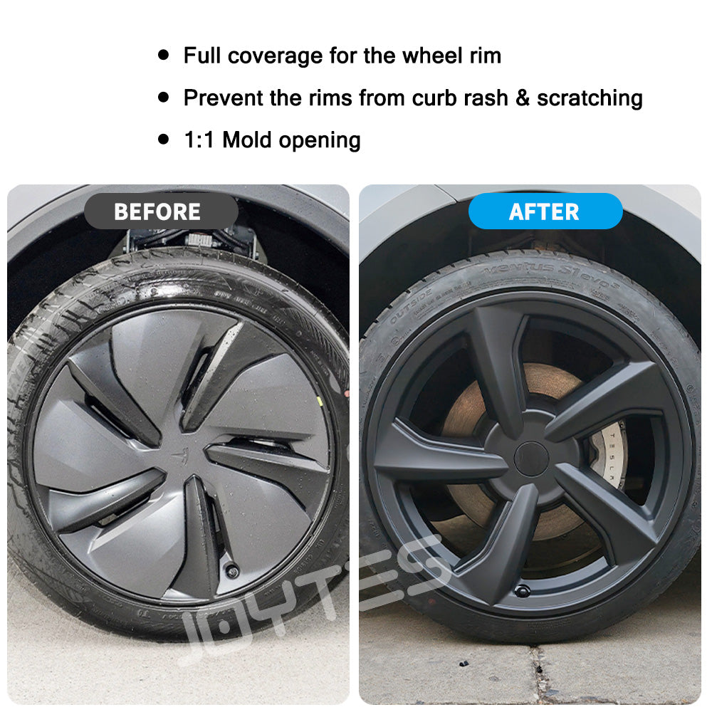tesla model y juniper crossflow wheel covers black