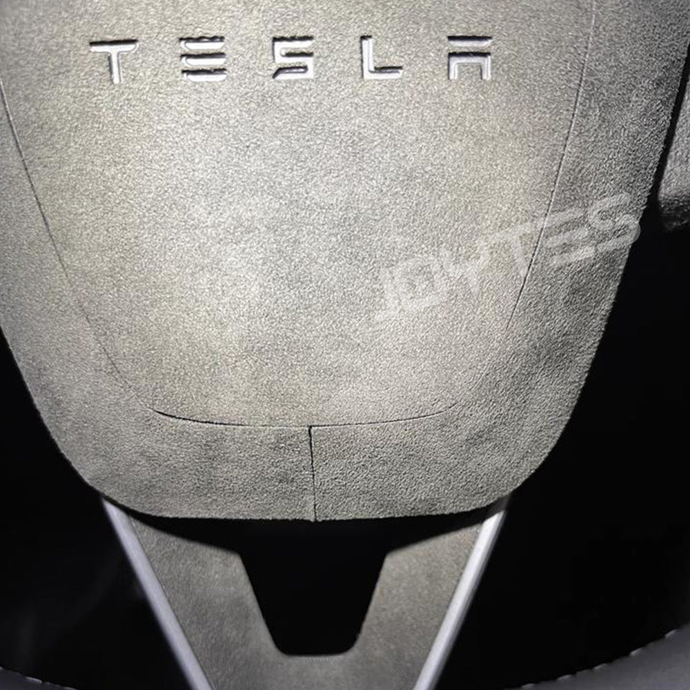 alcantara steering wheel cover for tesla