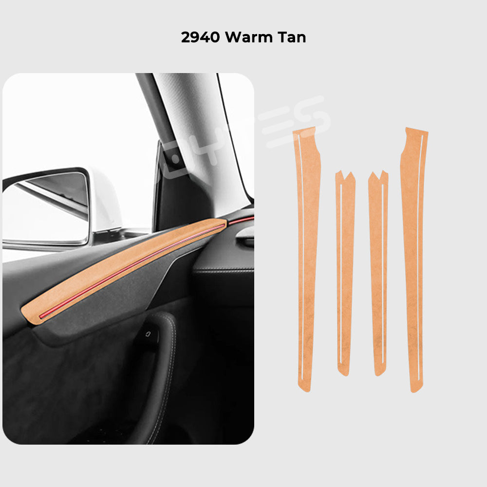 black alcantara trims for tesla model y juniper