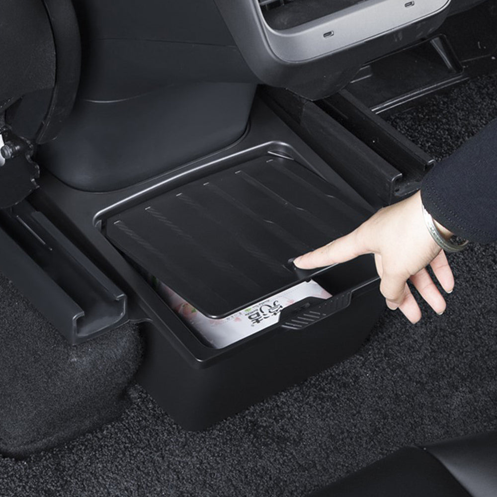 tesla model y rear seat storage organizer