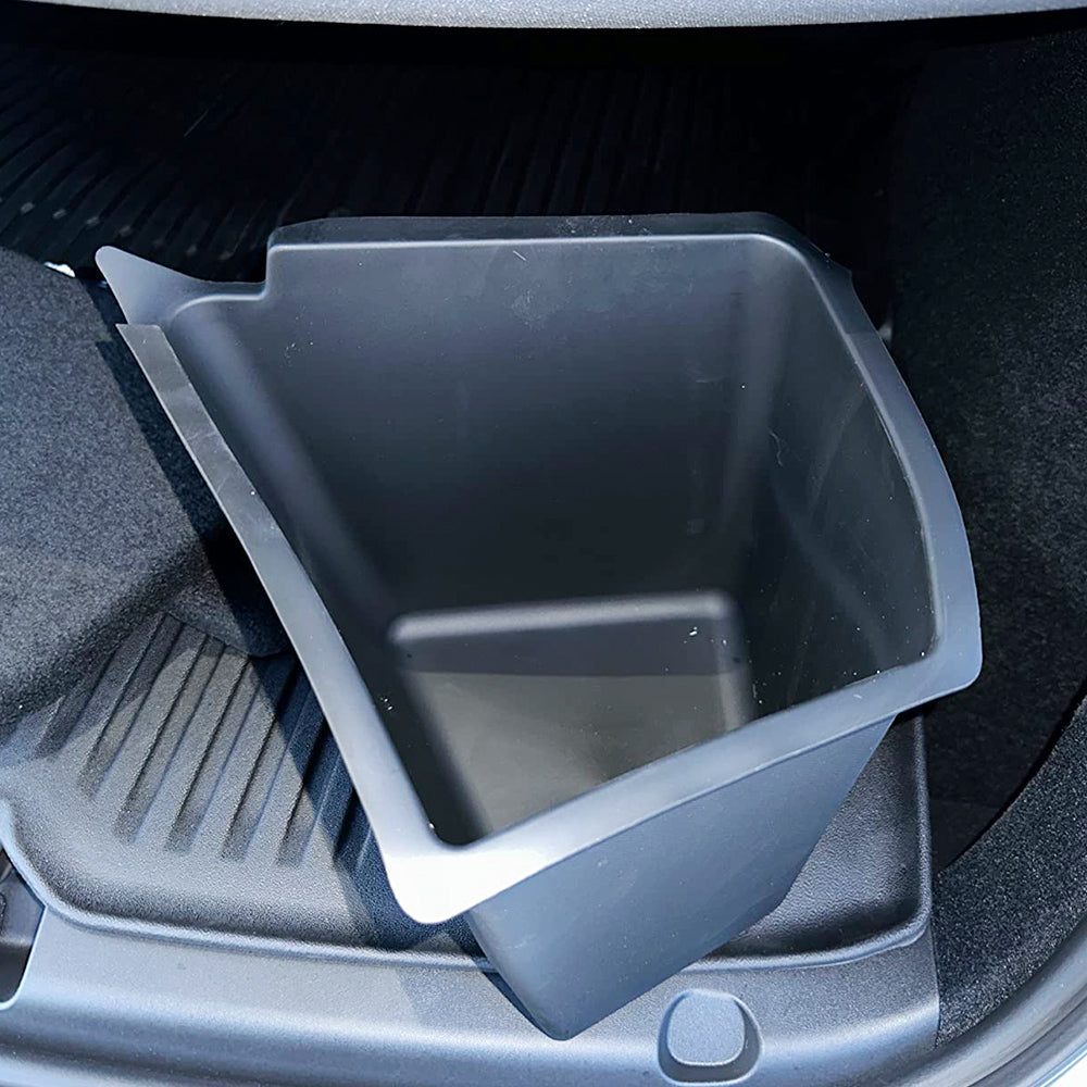 tesla model y rear trunk storage organizer boxes