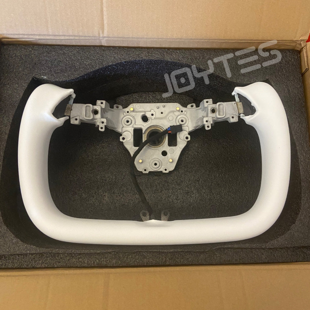 new tesla model y yoke steering wheel