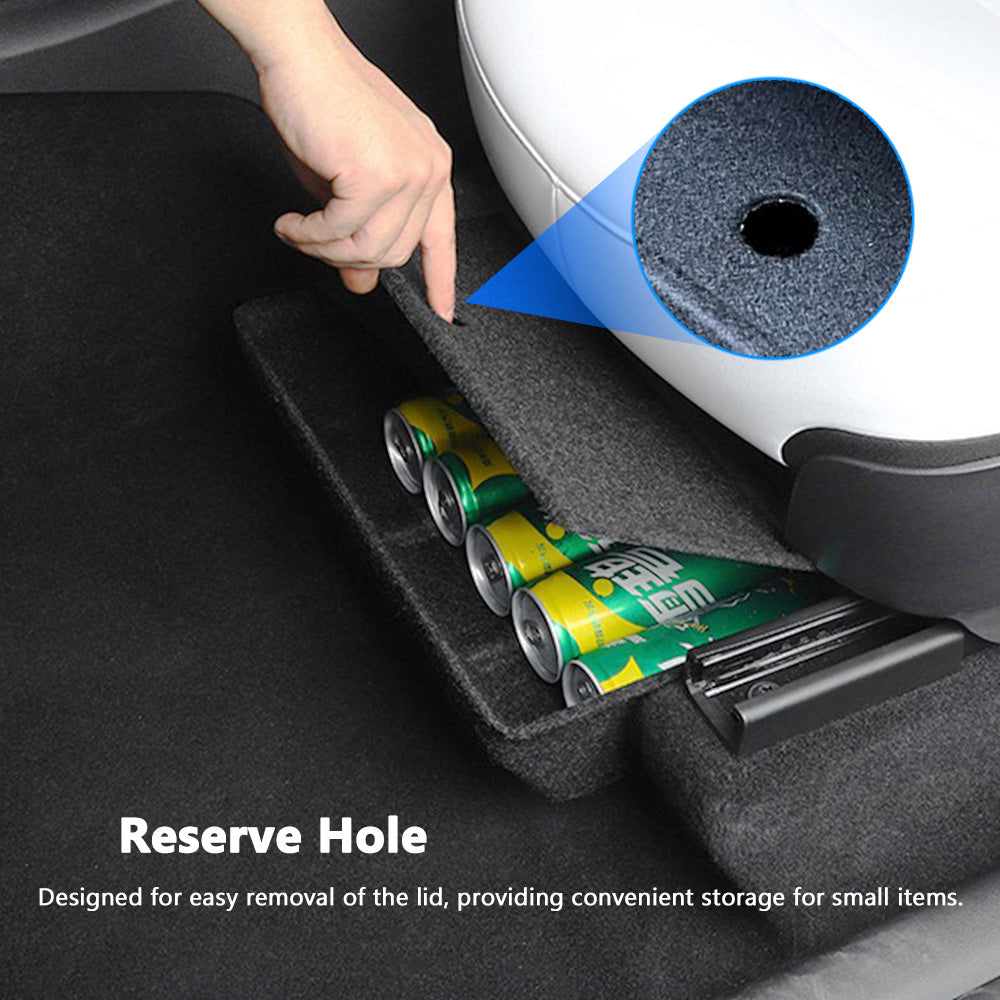 tesla y under seat storage