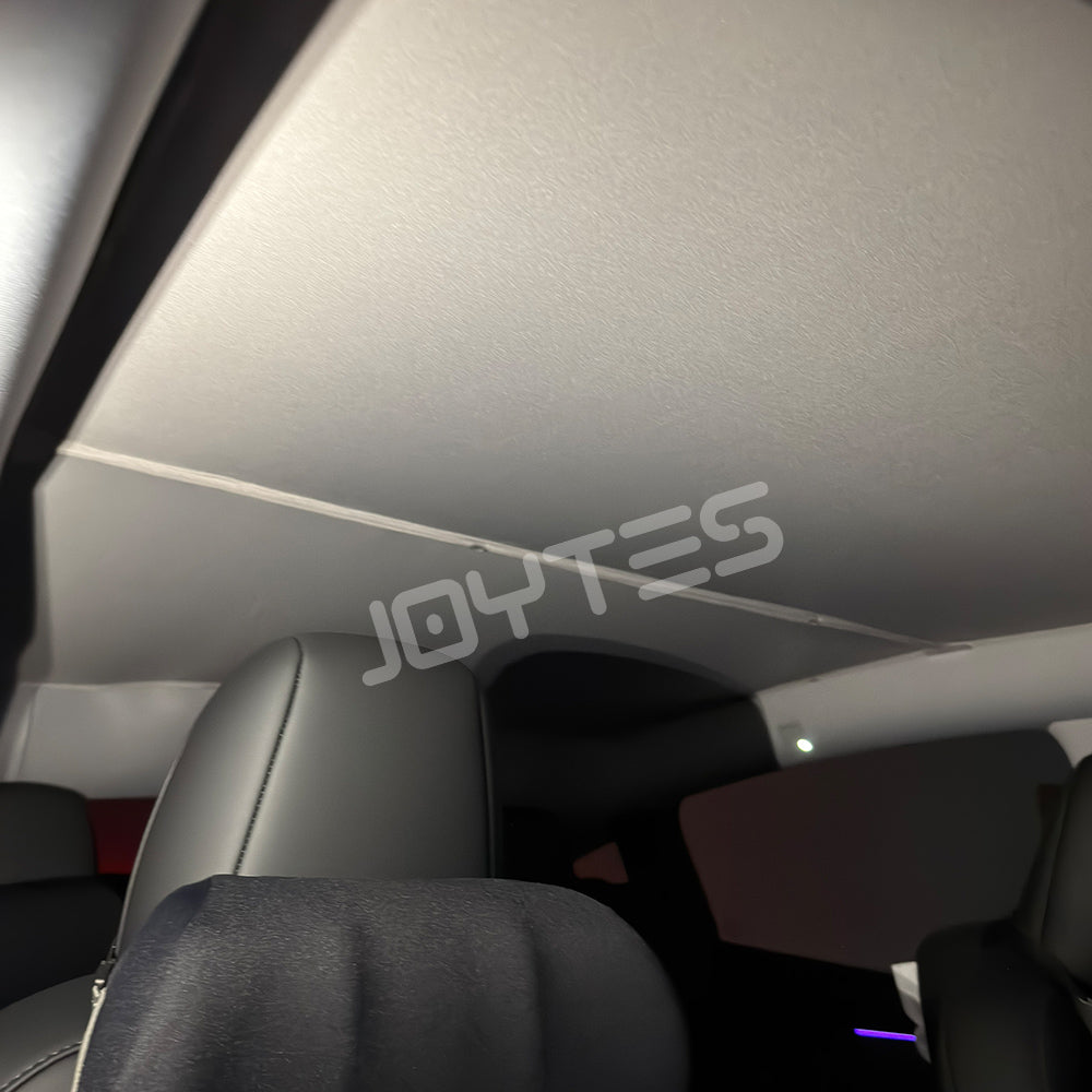 tesla model y glass roof sunshade with uv heat shield