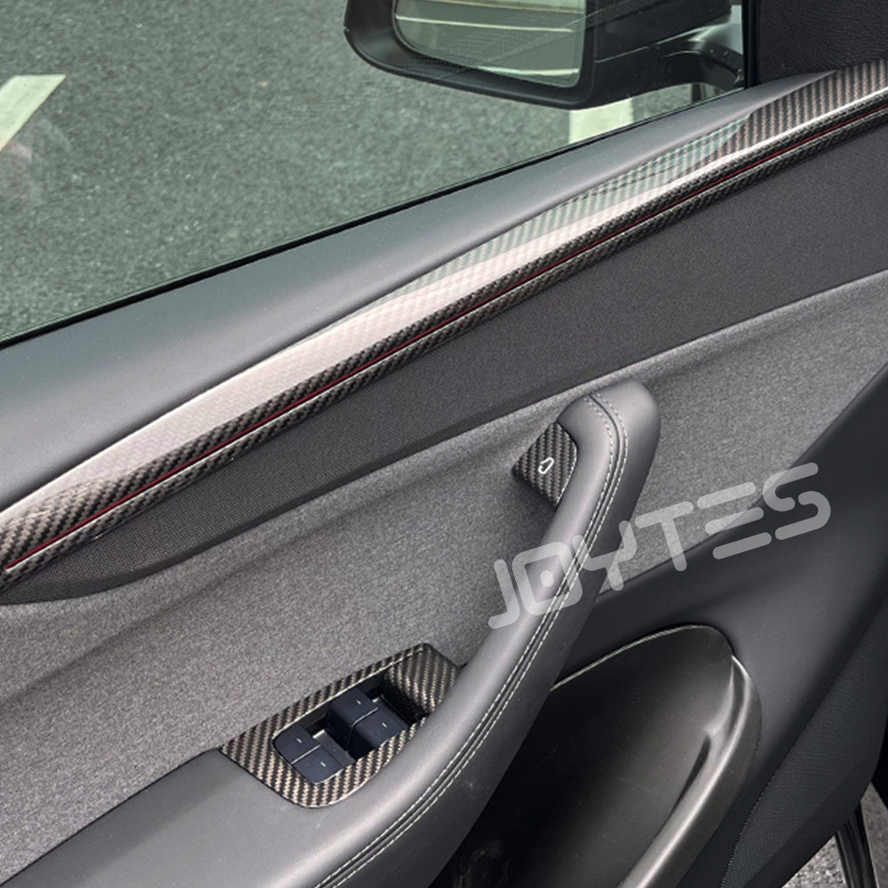 tesla model y carbon fiber window switch cover