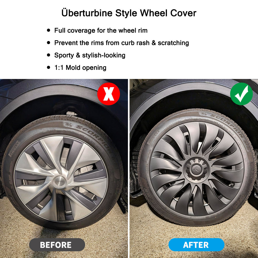 tesla gemini wheel covers dark