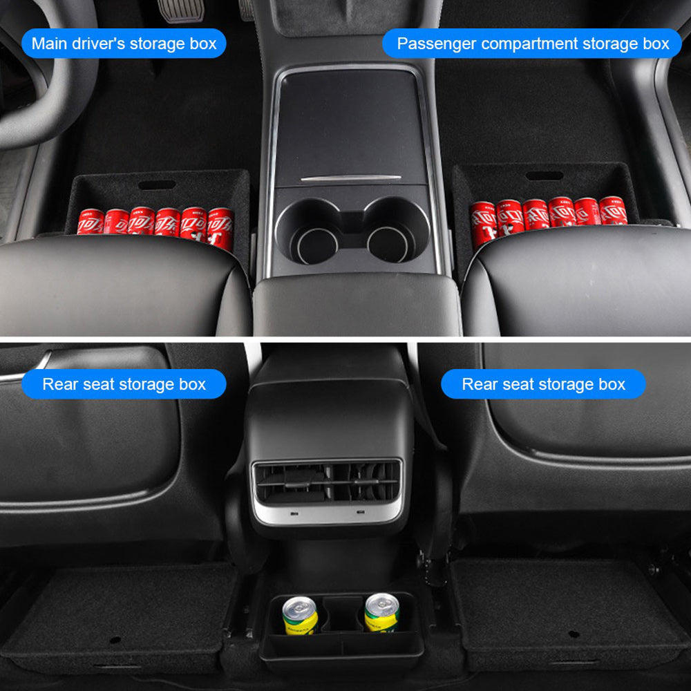 tesla model y under seat storage tray