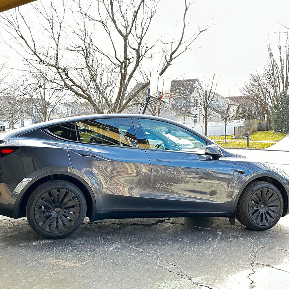 tesla model y wheel cover efficiency