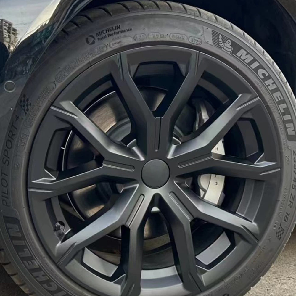 tesla model 3 black wheel caps