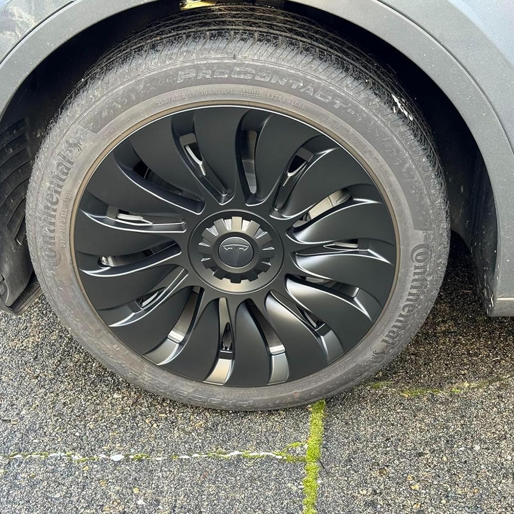tesla model y 19 wheel covers black
