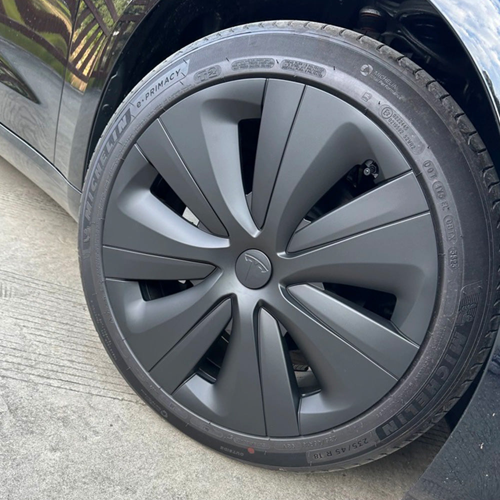 tesla model 3 highland chrome wheel covers