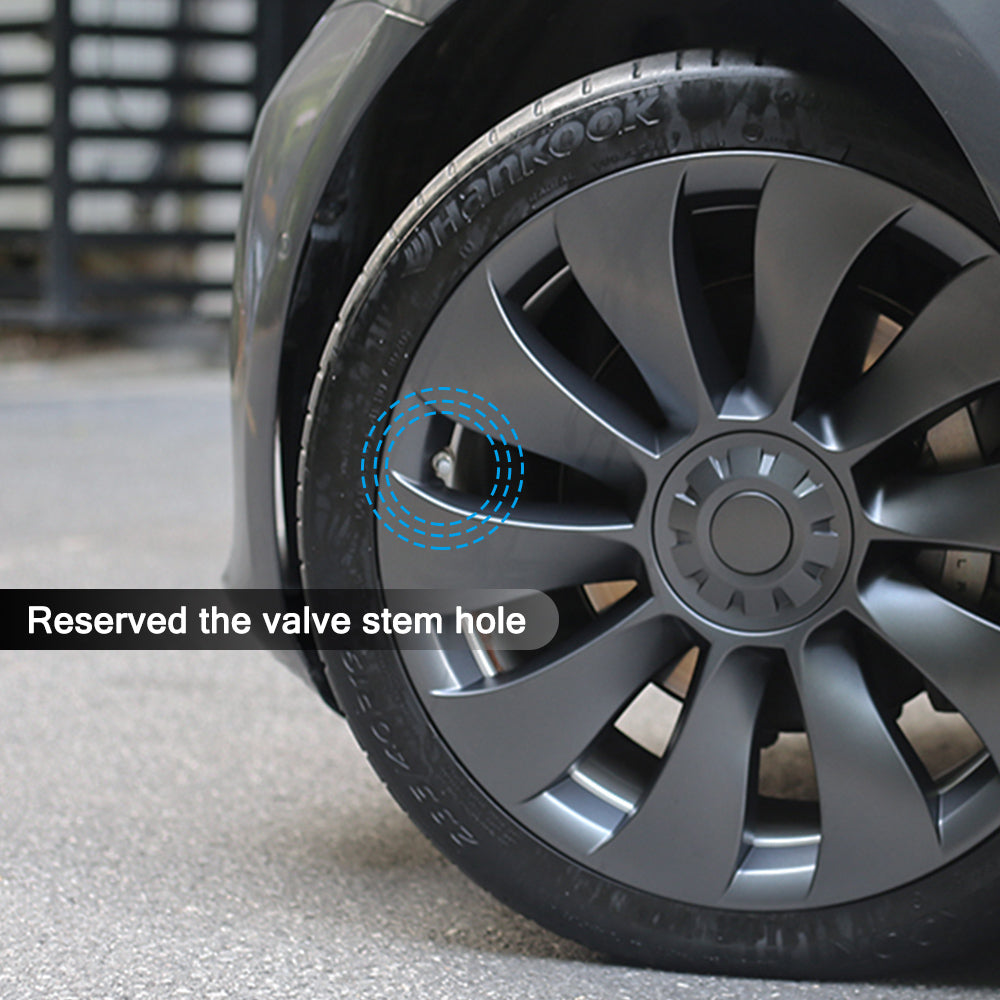 tesla model 3 wheel covers black