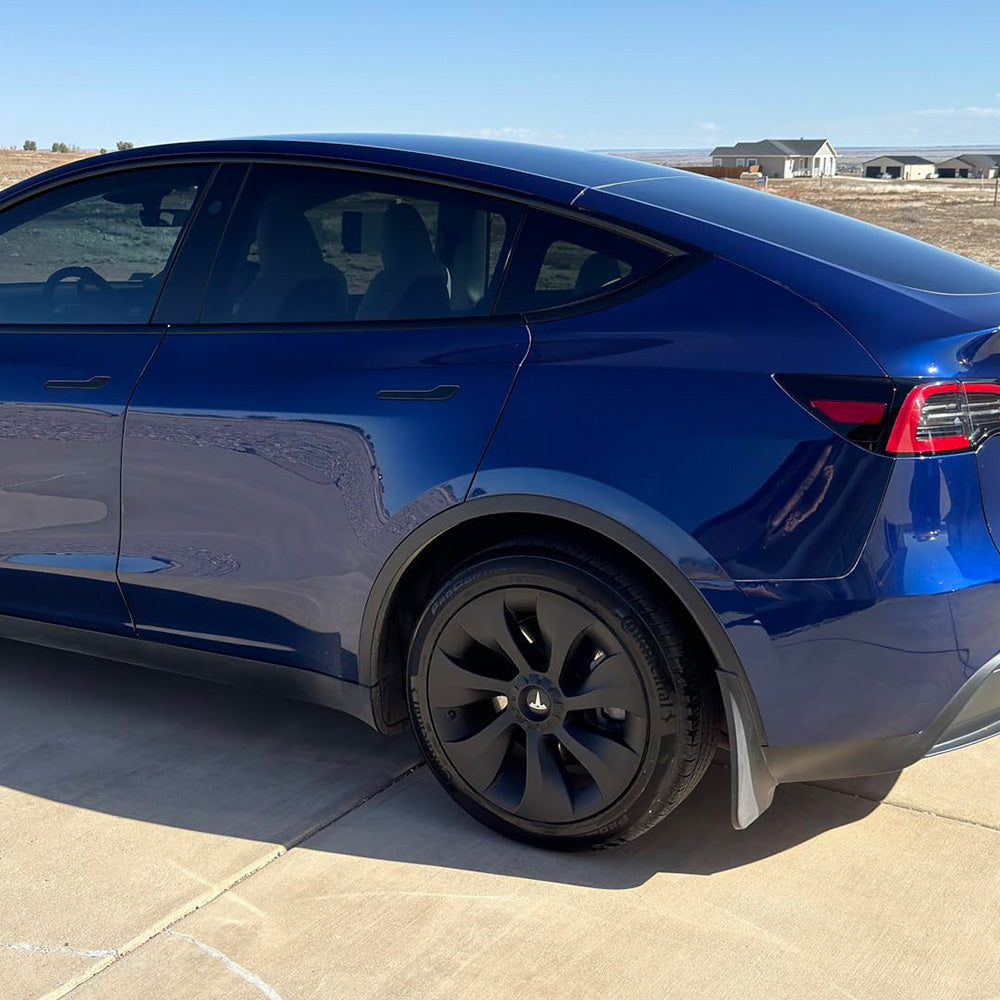 tesla model y matte black wheel covers
