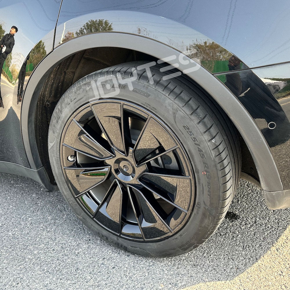 tesla model y black aero wheel covers