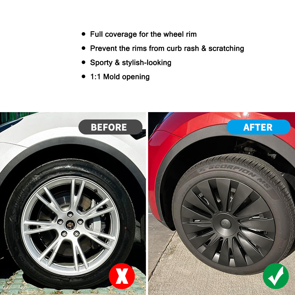 tesla model y wheel covers black