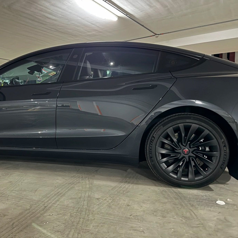 tesla model 3 wheel covers gloss black