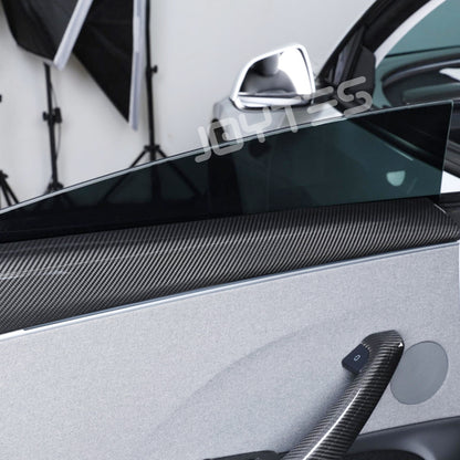 tesla carbon fiber door trim