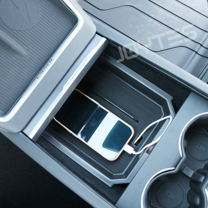 tesla model y center console tray