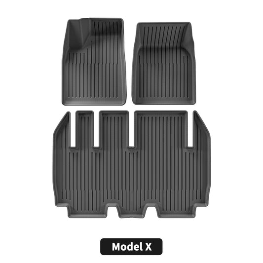 JOYTES All Weather TPE Floor Mats For Tesla Model X 2022-2024(5 Seater)