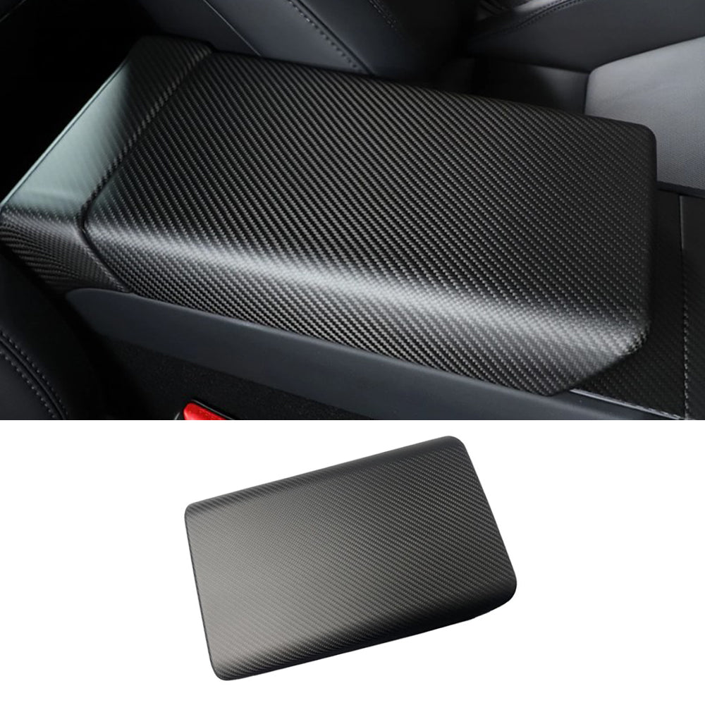 Real Carbon Fiber Center Console Armrest Cover for Tesla Model 3 2024 Refresh Highland