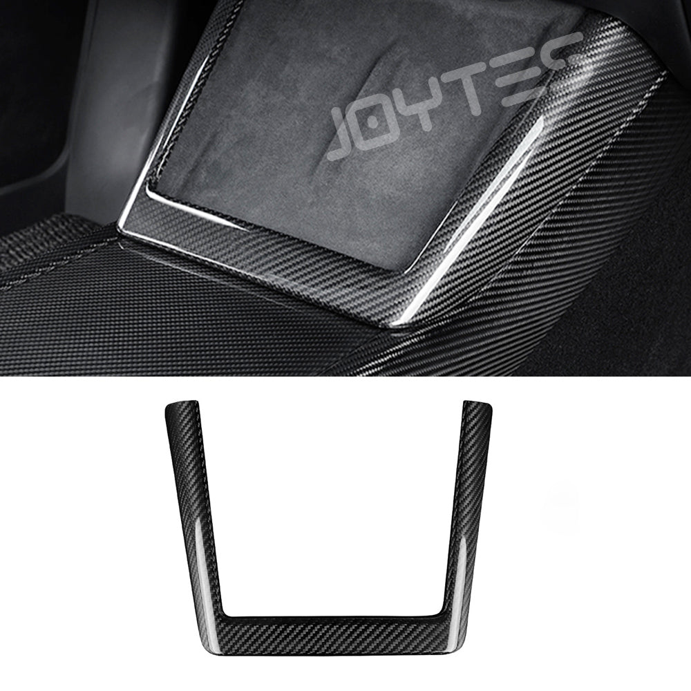 2025 tesla new model y carbon fiber wireless charging frame trim