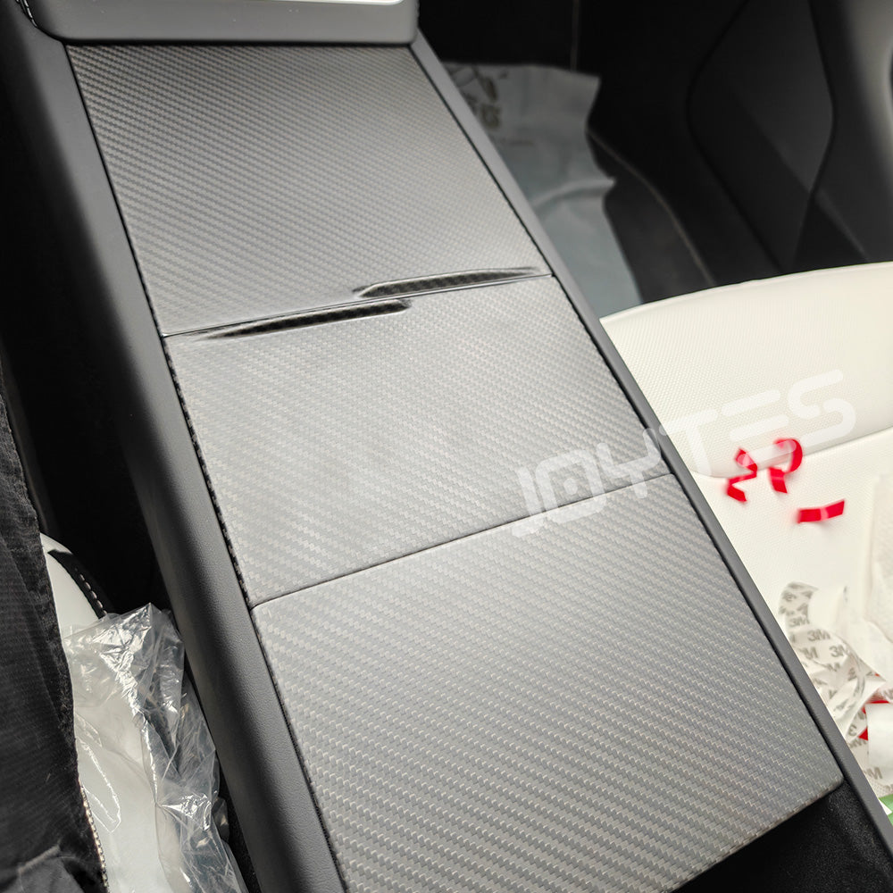 tesla center console carbon fiber