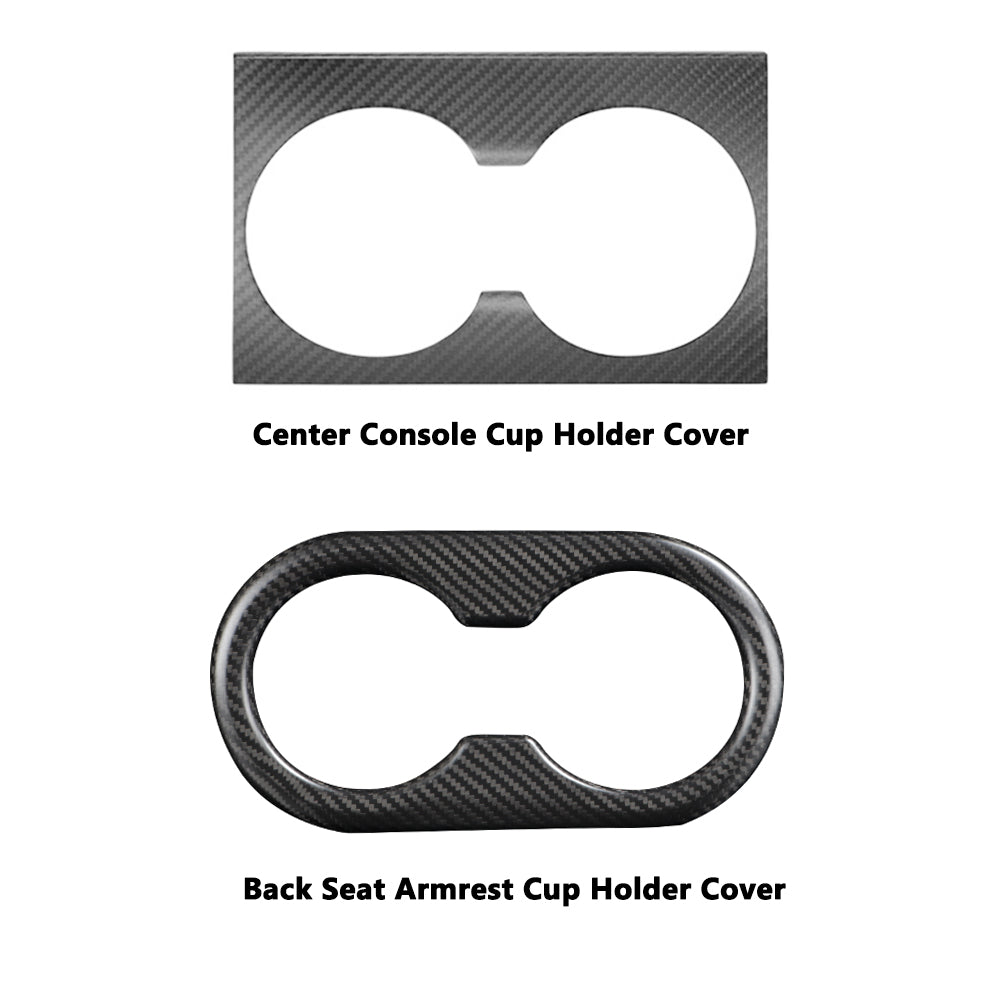 2025 tesla new model y carbon fiber cup holder panel cover