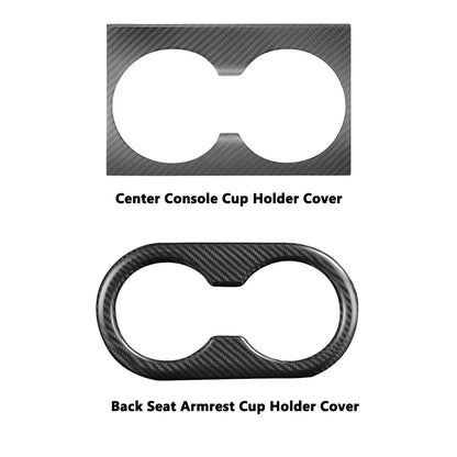 2025 tesla new model y carbon fiber cup holder panel cover
