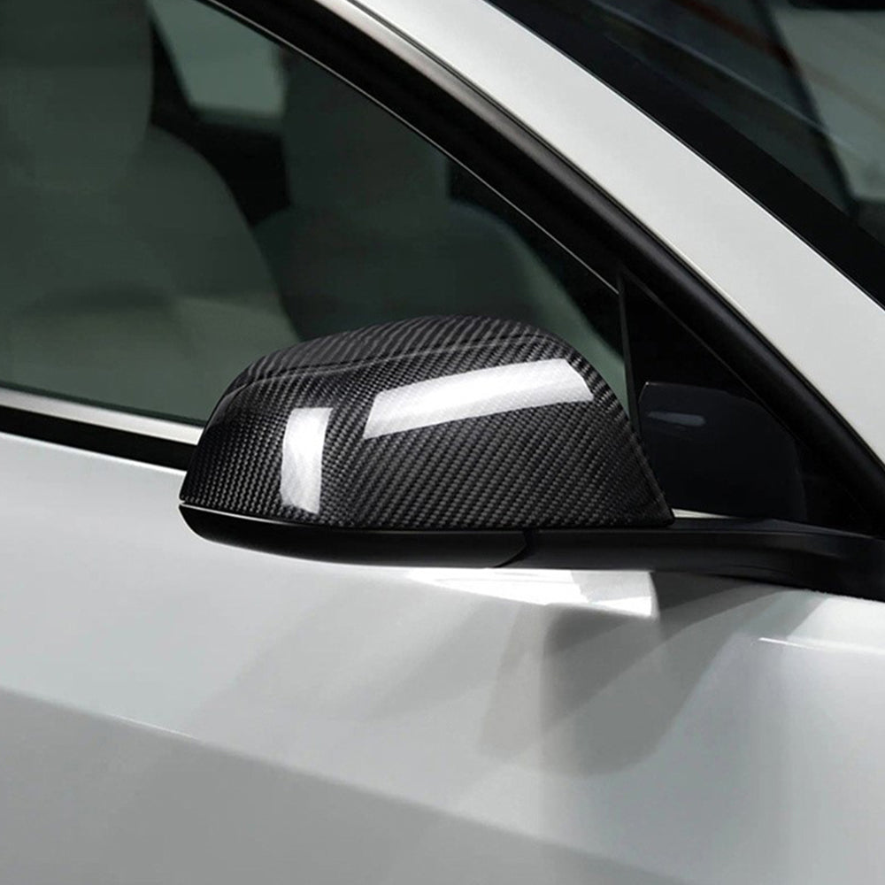 Real Carbon Fiber Rearview Mirror Covers for Tesla Model 3 2024 Highland