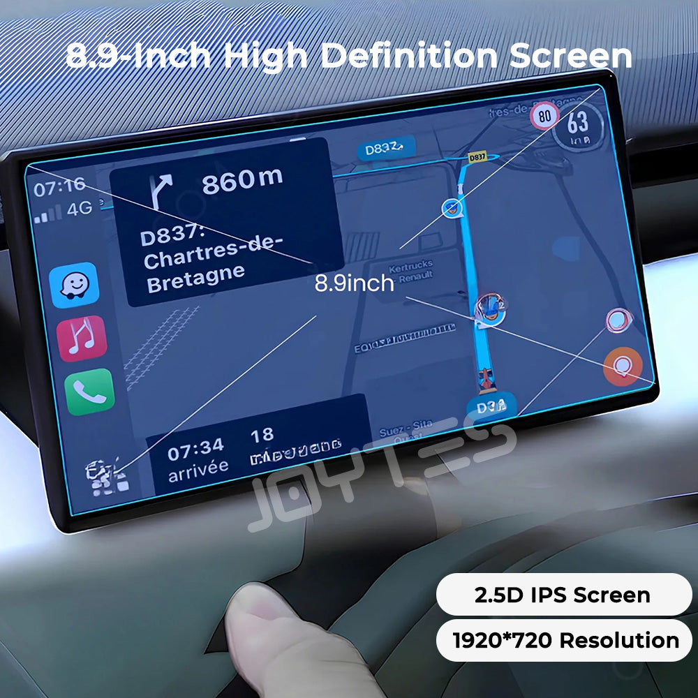 8.9" Smart Instrument Cluster for Tesla Cybertruck | HD Dash Display, Wireless CarPlay & Real-Time Data