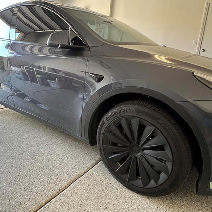 black tesla model y wheel covers