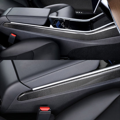 JOYTES Real Carbon Fiber Center Console Side Trim Cover for Tesla Model 3/Y