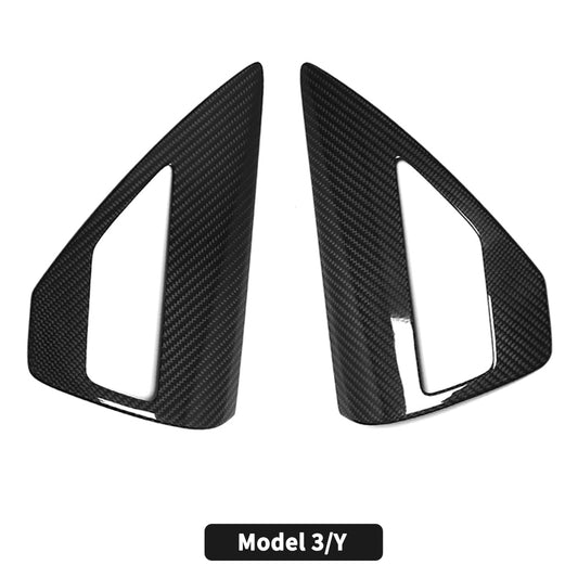 JOYTES Carbon Fiber Charging Port Panel Trim Cover For Tesla Model 3 & Y