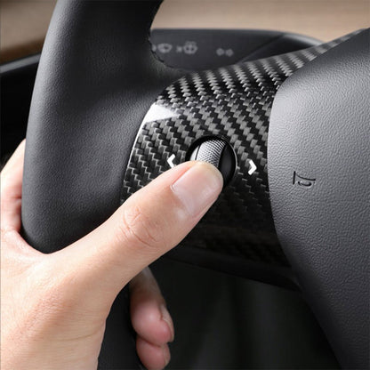 JOYTES Real Carbon Fiber Steering Wheel Wrap Cover For Tesla Model 3/Y