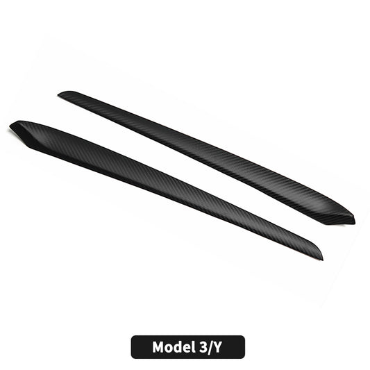 JOYTES Tesla Real Carbon Fiber Front Door Trim Panel Covers for Model 3/Y 2021-2023