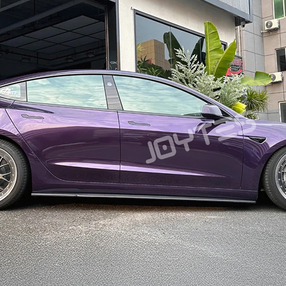 tesla carbon fiber side skirts