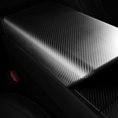 Real Carbon Fiber Center Console Armrest Cover for Tesla Model 3 2024 Refresh Highland