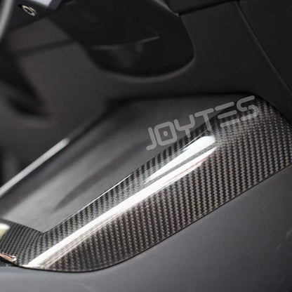 tesla model y center console real carbon fiber