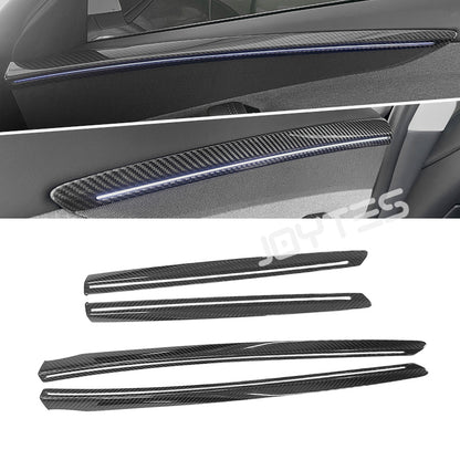 tesla model y juniper carbon fiber front door panel