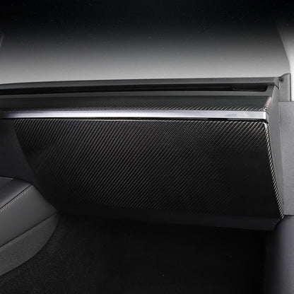 Real Carbon Fiber Glove Box Cover For Model 3/Y