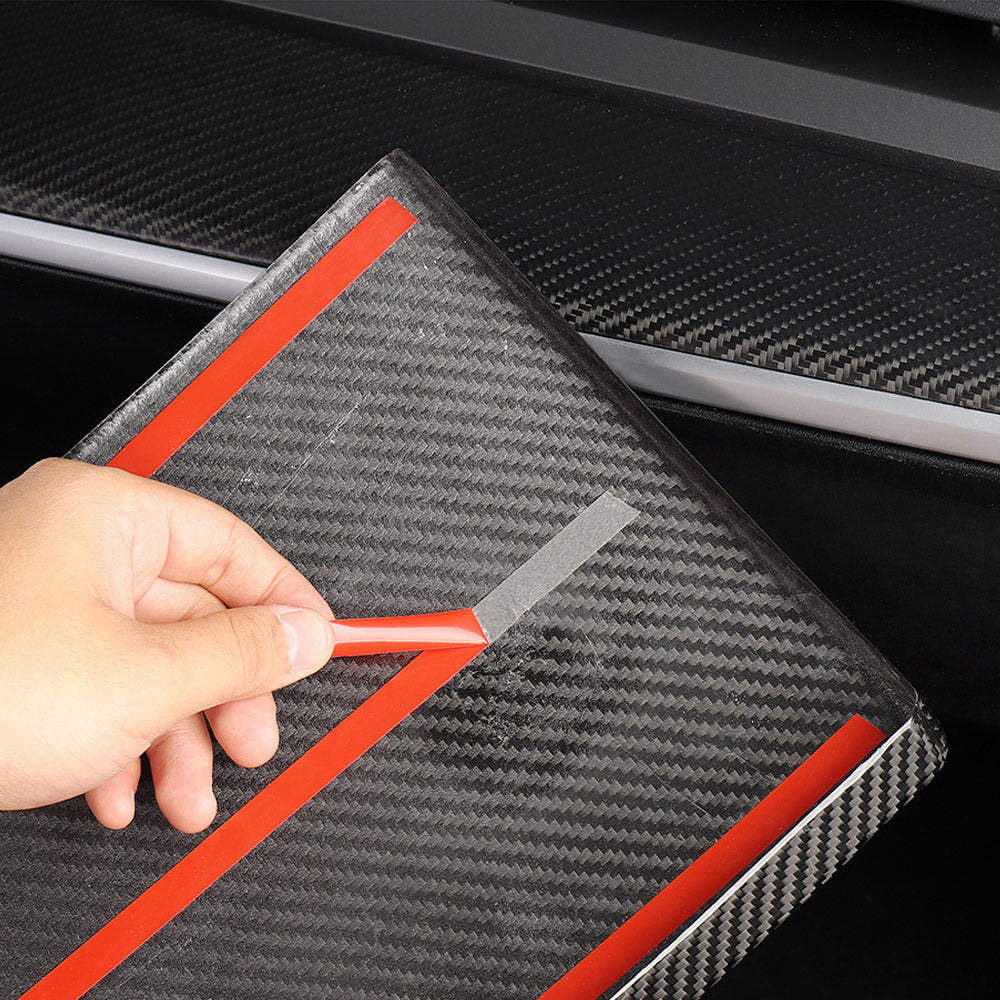 Real Carbon Fiber Glove Box Cover For Model 3/Y