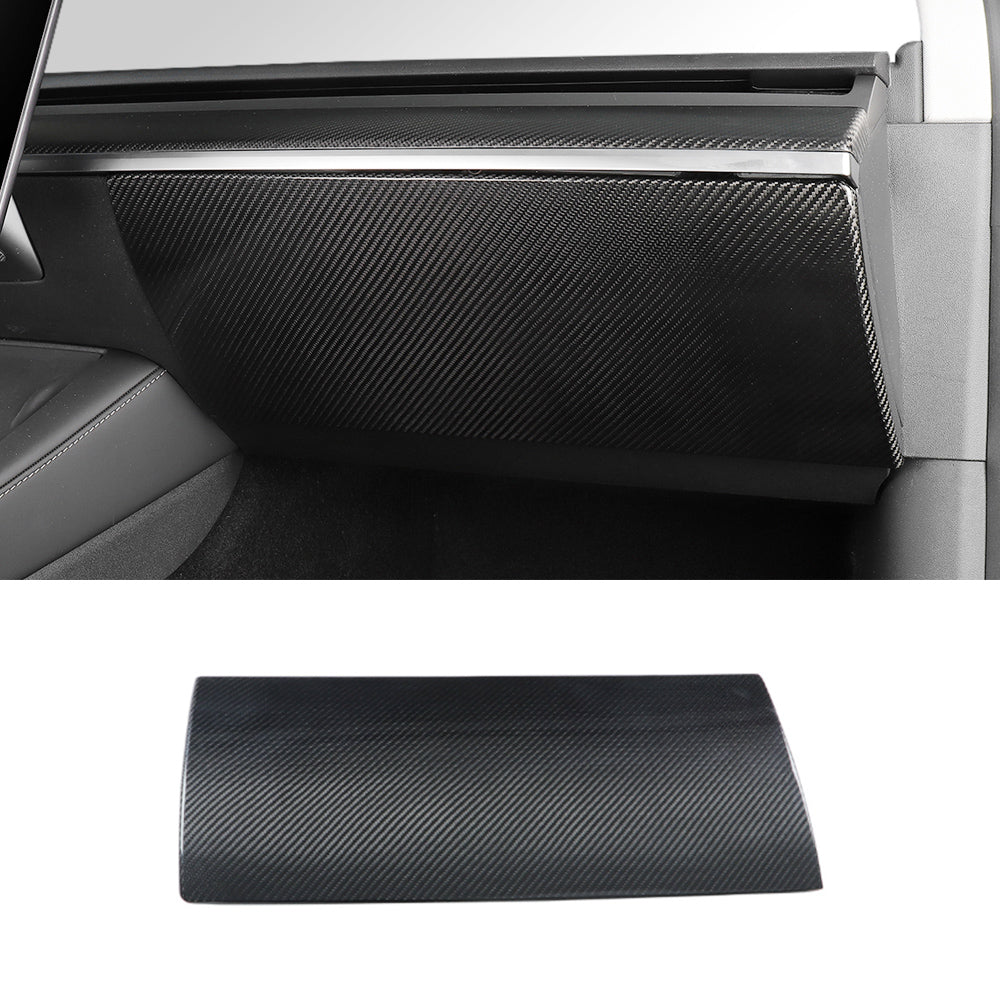 Real Carbon Fiber Glove Box Cover For Model 3/Y